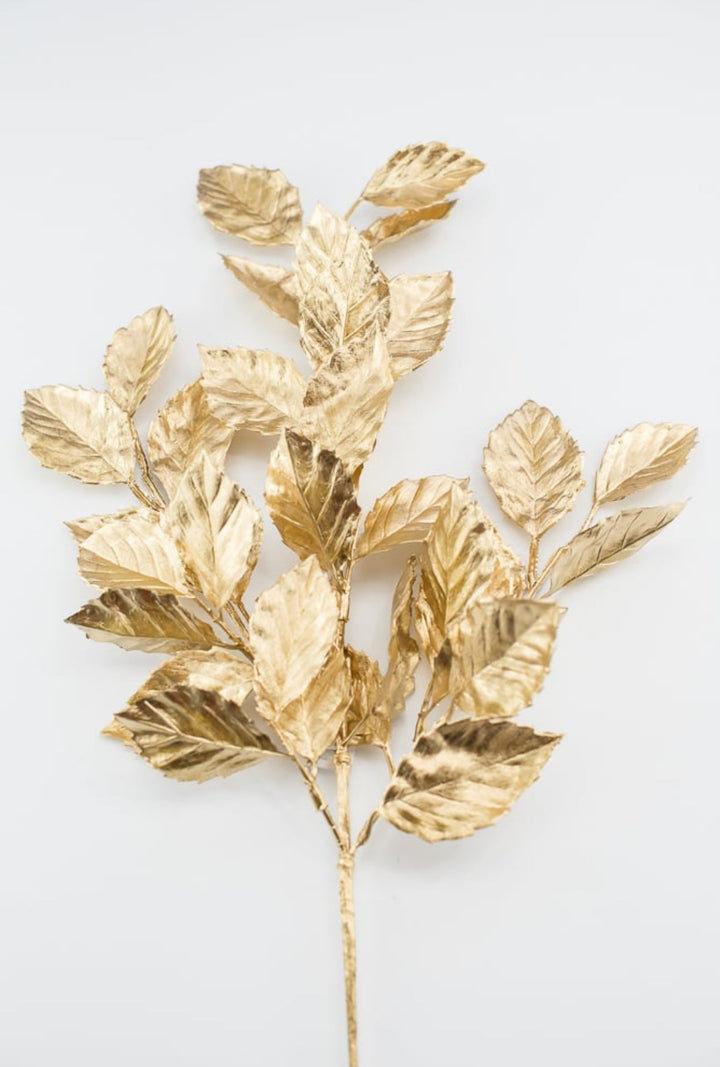 Brushed gold leaves spray - Greenery MarketArtificial FloraXS235708