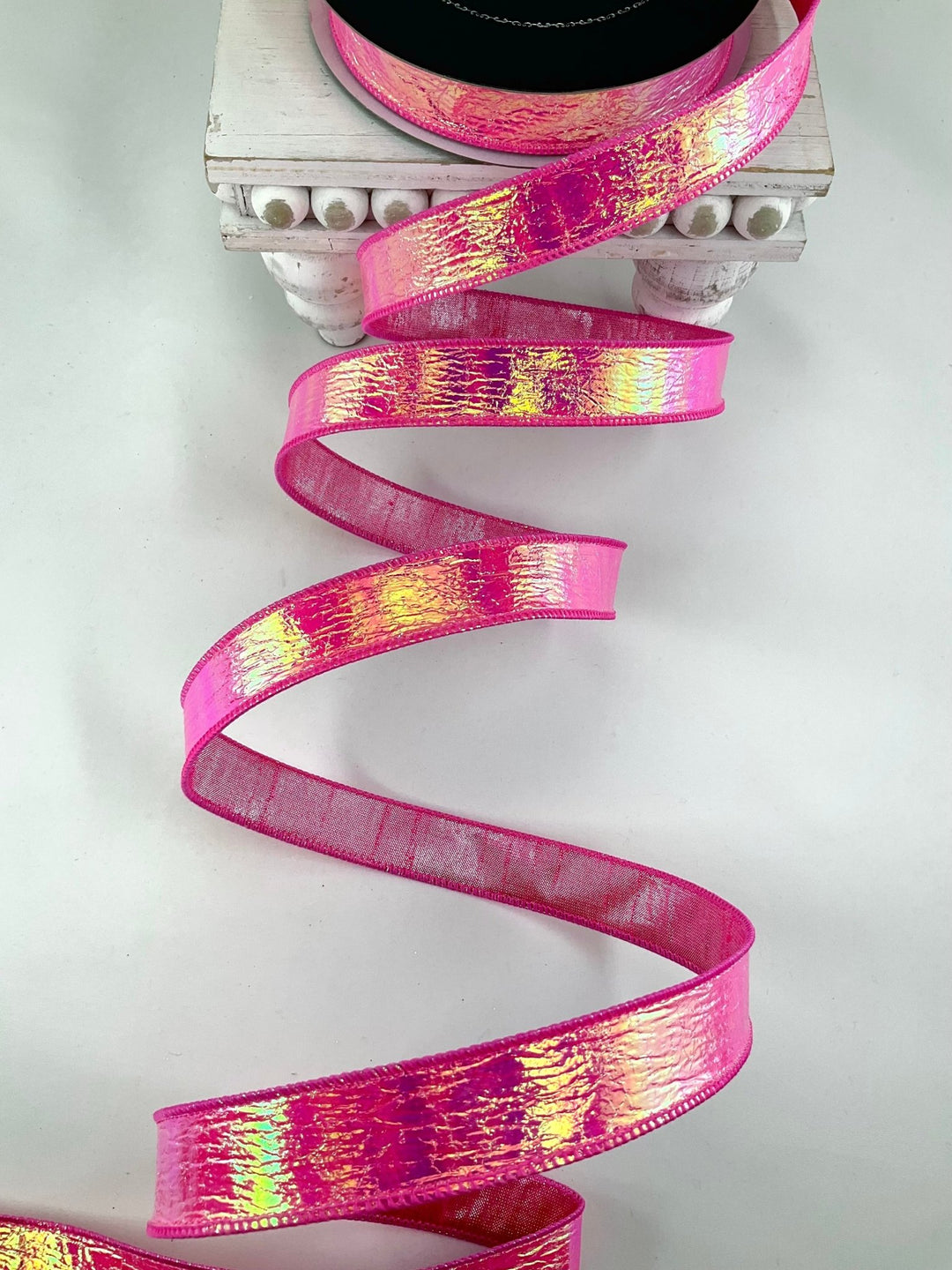 Bubblegum Electric Farrisilk Wired Ribbon - 1" - Greenery MarketRibbons & TrimRS196-74