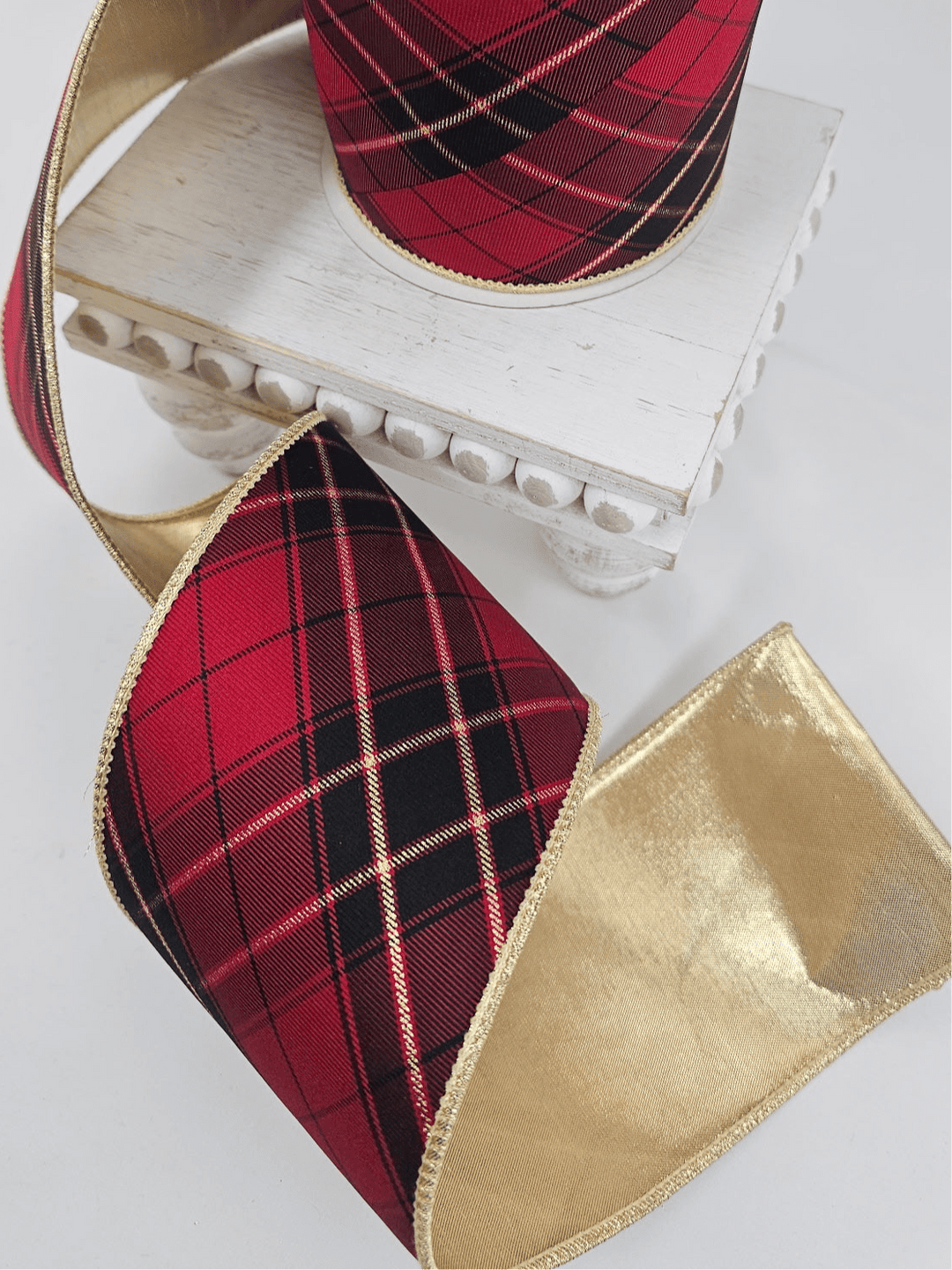 Burgundy Bias Cut Double Fused Metallic Dupioni Ribbon - 4" - Greenery MarketXR612/4BU