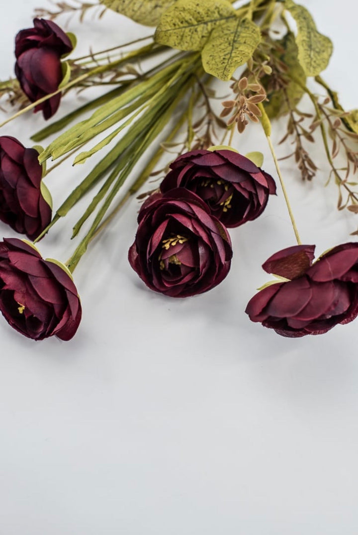 Burgundy Mixed Ranunculus Bush - Greenery Market40314-BG