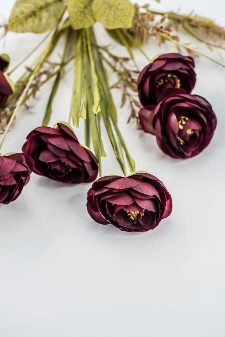 Burgundy Mixed Ranunculus Bush - Greenery Market40314-BG