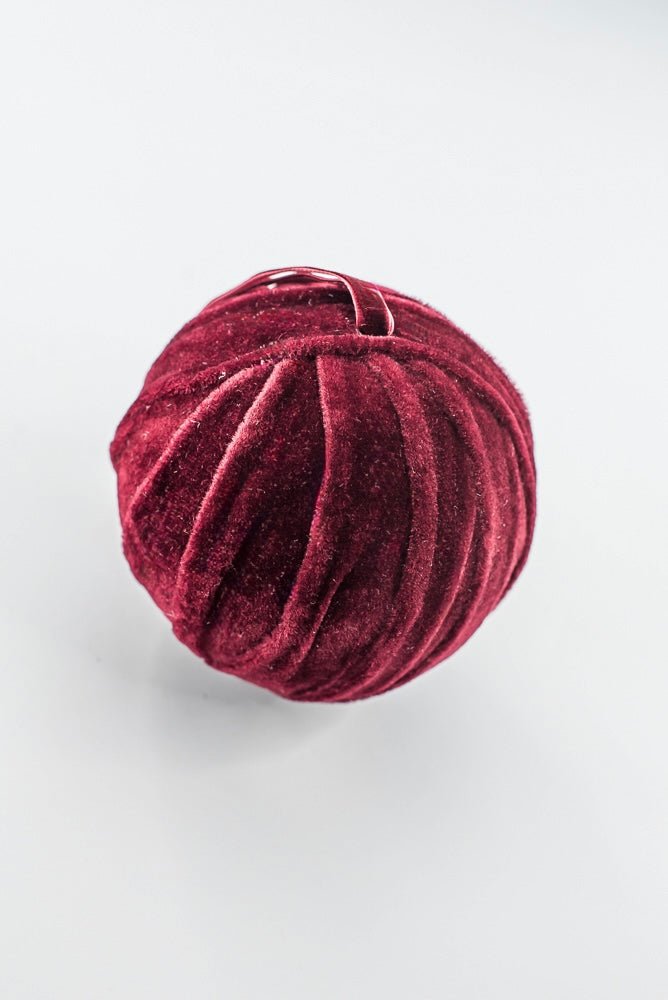 Burgundy Velvet Ball Ornament - 4.7" - Greenery MarketOrnaments278125