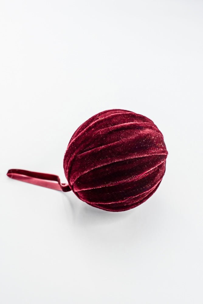 Burgundy Velvet Ball Ornament - 4.7" - Greenery MarketOrnaments278125
