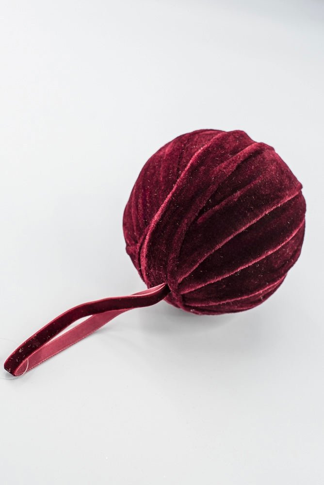 Burgundy Velvet Ball Ornament - 4.7" - Greenery MarketOrnaments278125