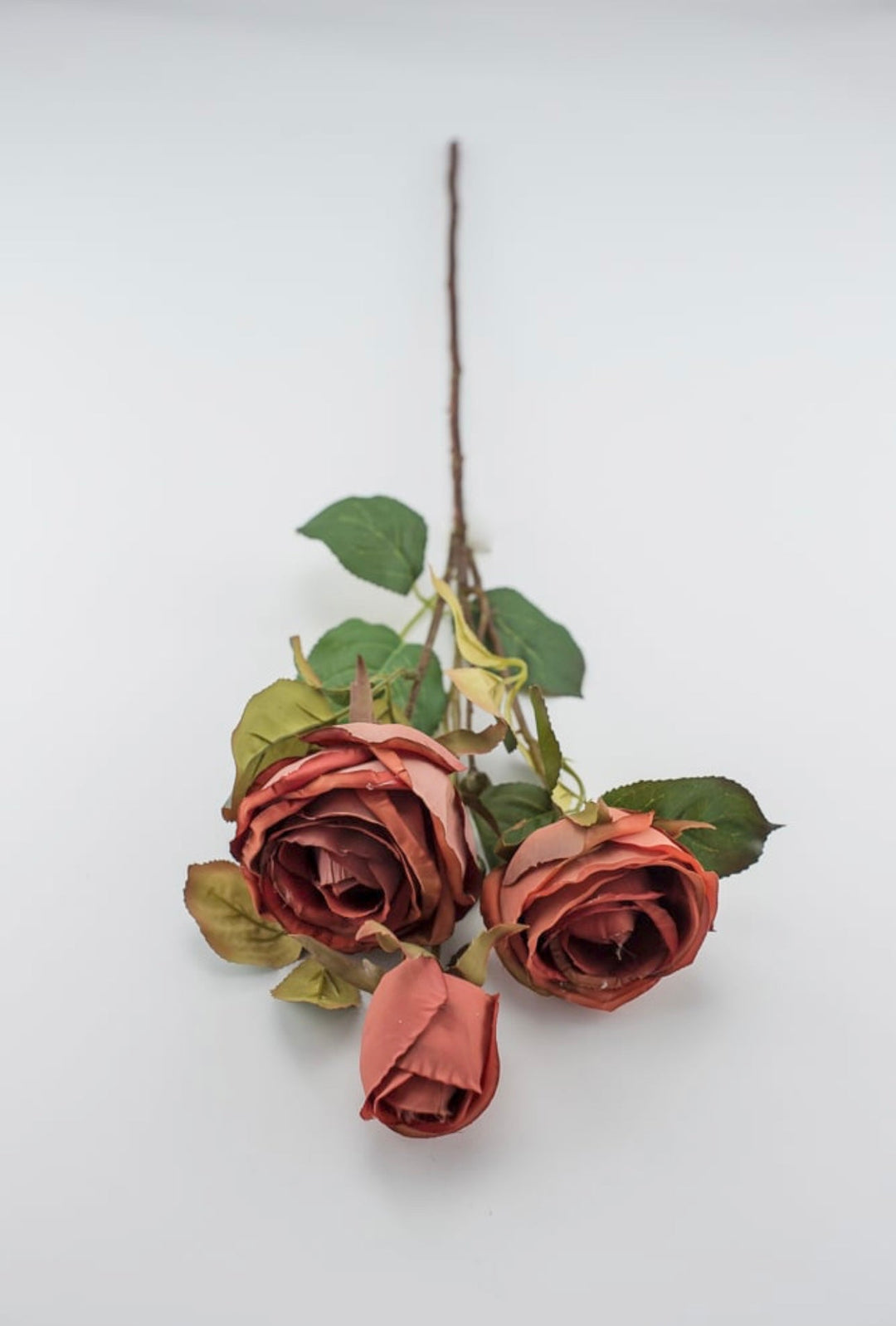 Cabbage Rose spray - rust - Greenery Marketartificial flowers6112 - COR