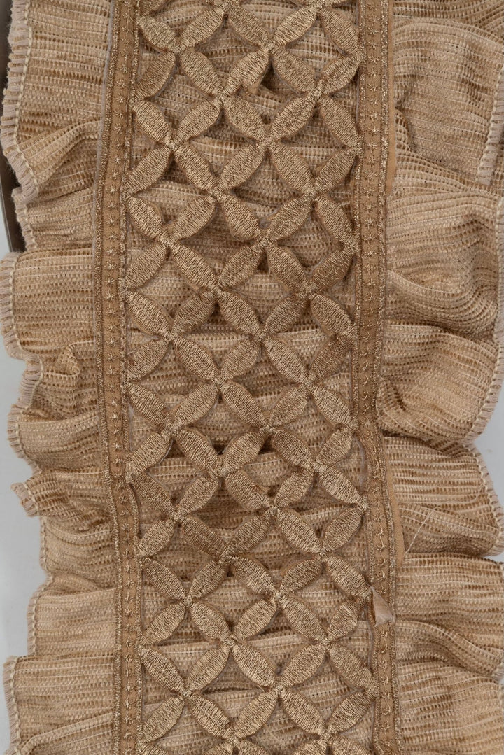 Camel & Gold Laser Cut Trim Ribbon - 6" - Greenery MarketRW9602-CA/GO