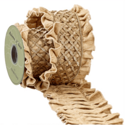 Camel & Gold Laser Cut Trim Ribbon - 6" - Greenery MarketRW9602-CA/GO