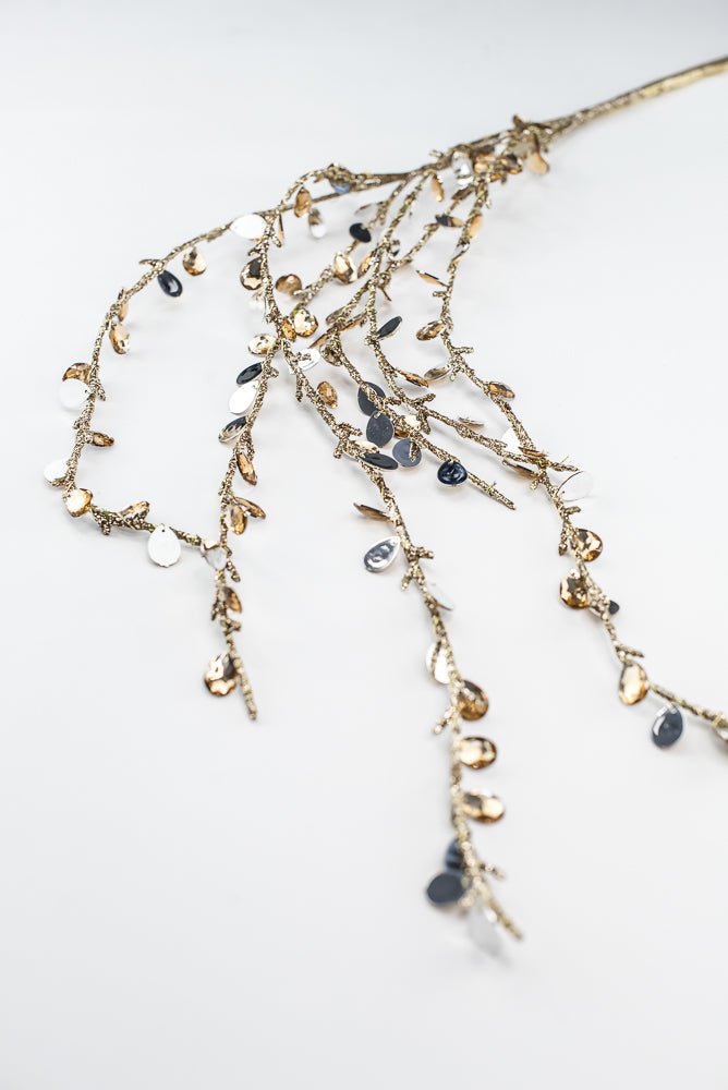 Cascade Crystal Gem Spray - gold glitter - Greenery MarketXA343-GO