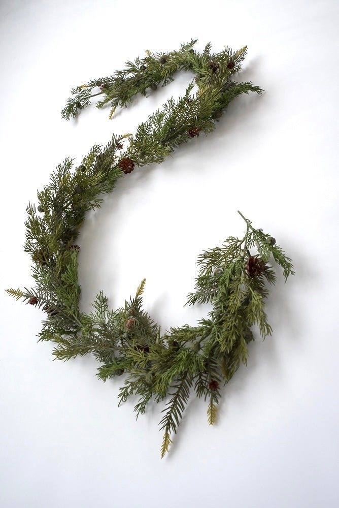 Cedar and cone garland 6’ - Greenery MarketGarland26108