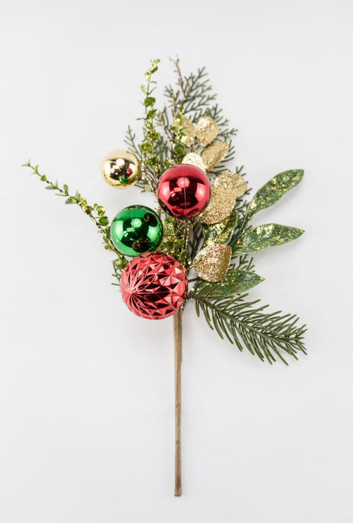 Cedar and mixed greenery red, green, and gold ornaments - Greenery MarketChristmasXg964 - rggo