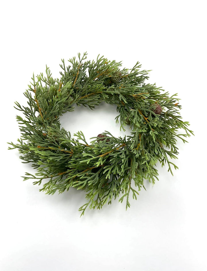 Cedar mini wreath, candle ring wreath 10” - Greenery Marketwreath base & containers27289