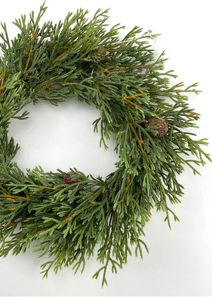 Cedar mini wreath, candle ring wreath 10” - Greenery Marketwreath base & containers27289