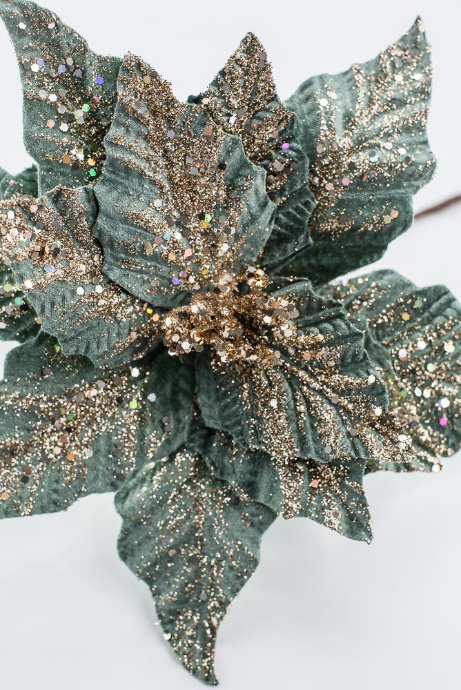 Celadon & Champagne Poinsettia Stem - 19" - Greenery MarketArtificial Flowers281587