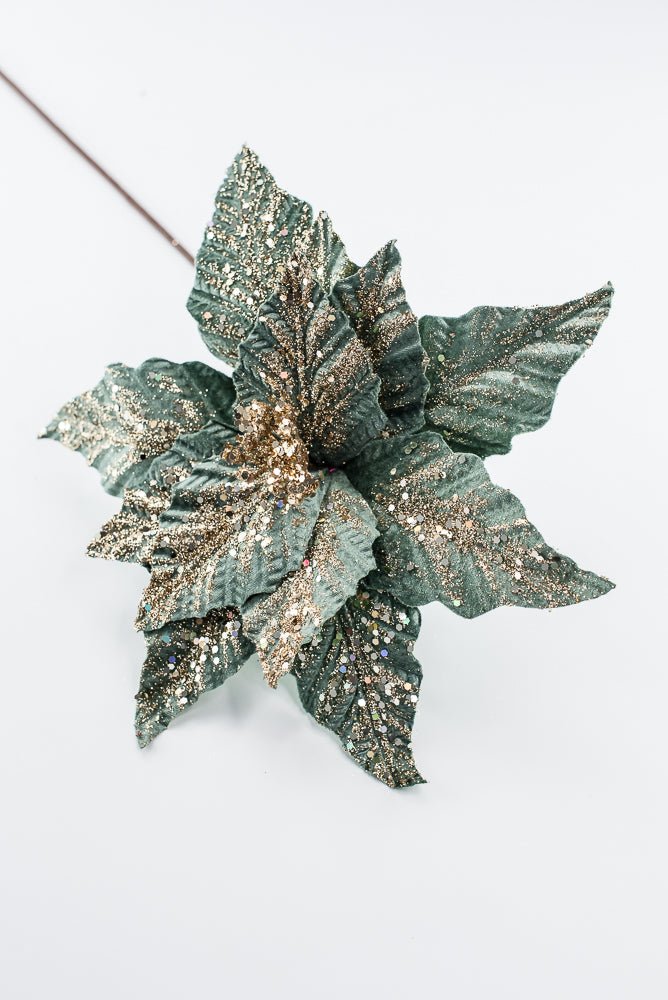 Celadon & Champagne Poinsettia Stem - 19" - Greenery MarketArtificial Flowers281587