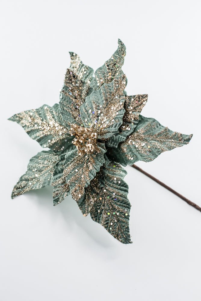 Celadon & Champagne Poinsettia Stem - 19" - Greenery MarketArtificial Flowers281587