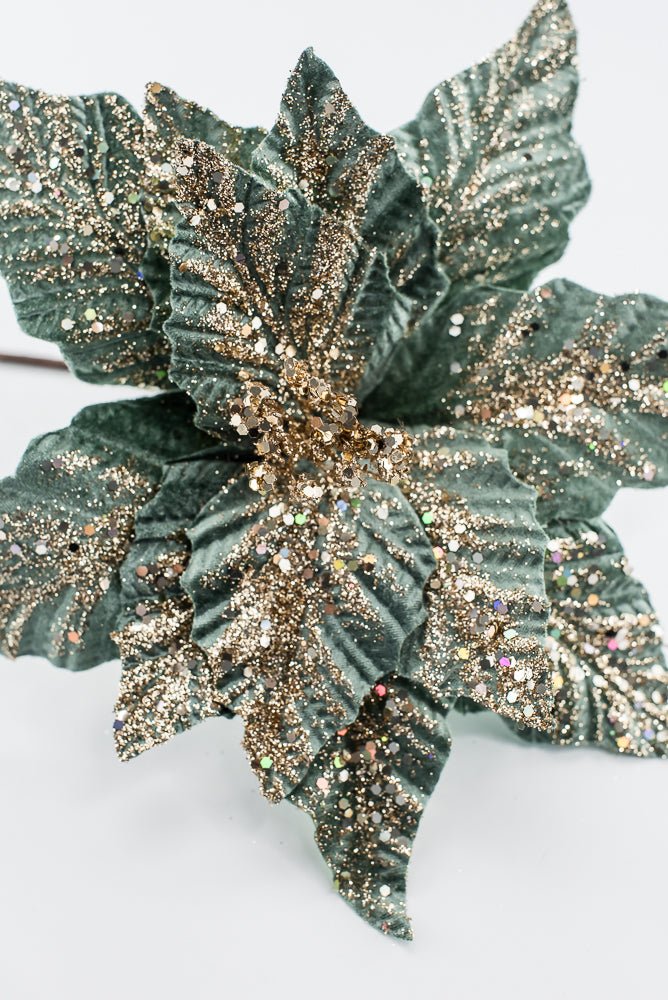 Celadon & Champagne Poinsettia Stem - 19" - Greenery MarketArtificial Flowers281587