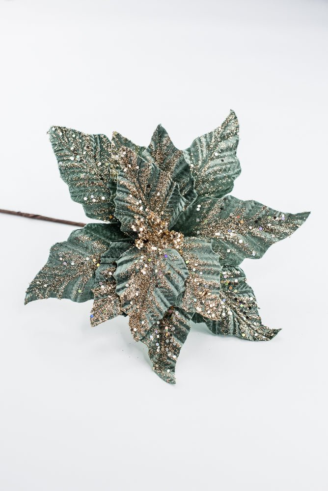 Celadon & Champagne Poinsettia Stem - 19" - Greenery MarketArtificial Flowers281587