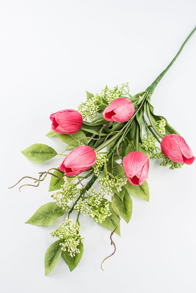 Cerise tulip and greenery spray - Greenery MarketPM3552-CER