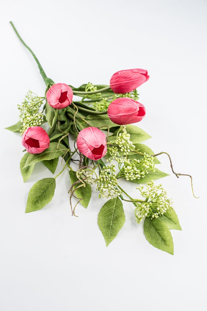 Cerise tulip and greenery spray - Greenery MarketPM3552-CER