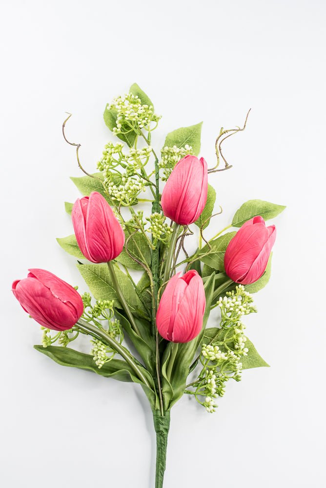 Cerise tulip and greenery spray - Greenery MarketPM3552-CER
