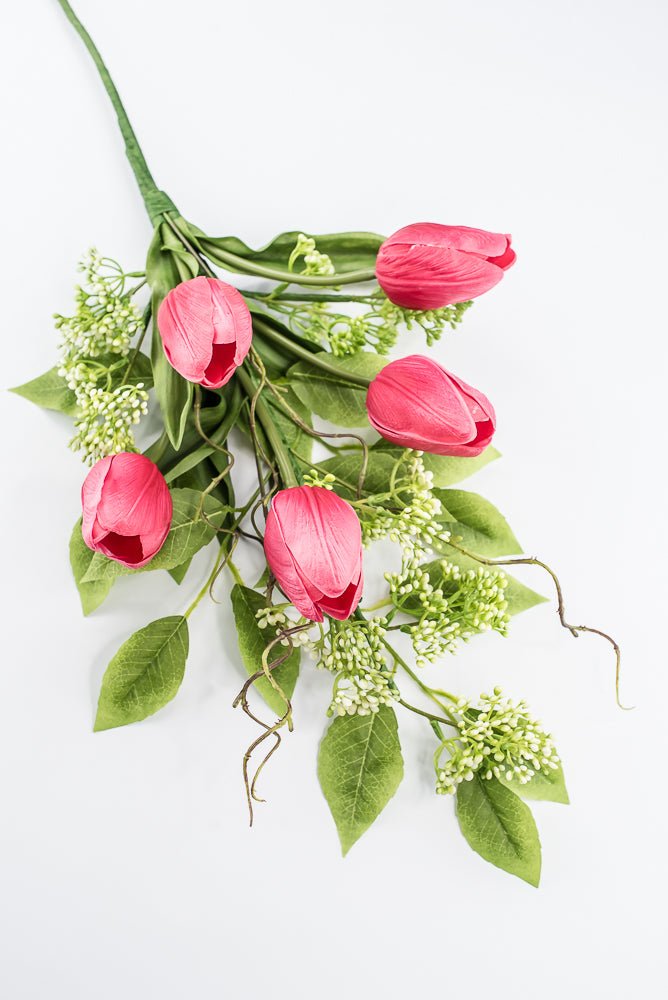 Cerise tulip and greenery spray - Greenery MarketPM3552-CER