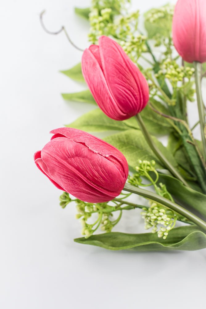 Cerise tulip and greenery spray - Greenery MarketPM3552-CER