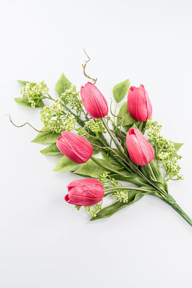 Cerise tulip and greenery spray - Greenery MarketPM3552-CER