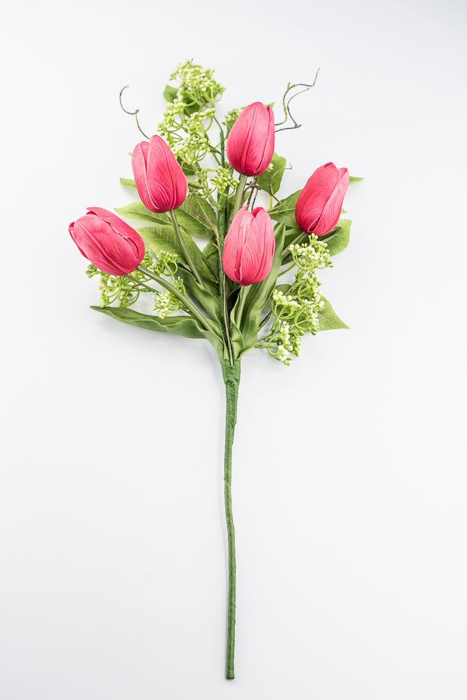 Cerise tulip and greenery spray - Greenery MarketPM3552-CER