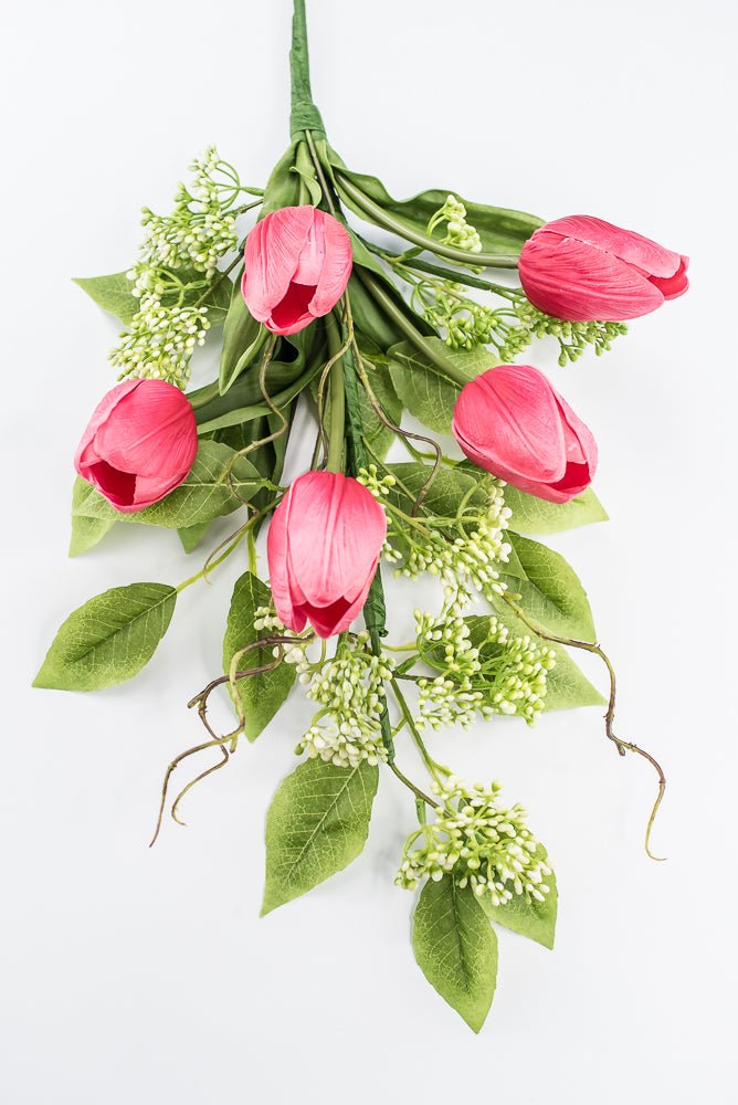 Cerise tulip and greenery spray - Greenery MarketPM3552-CER