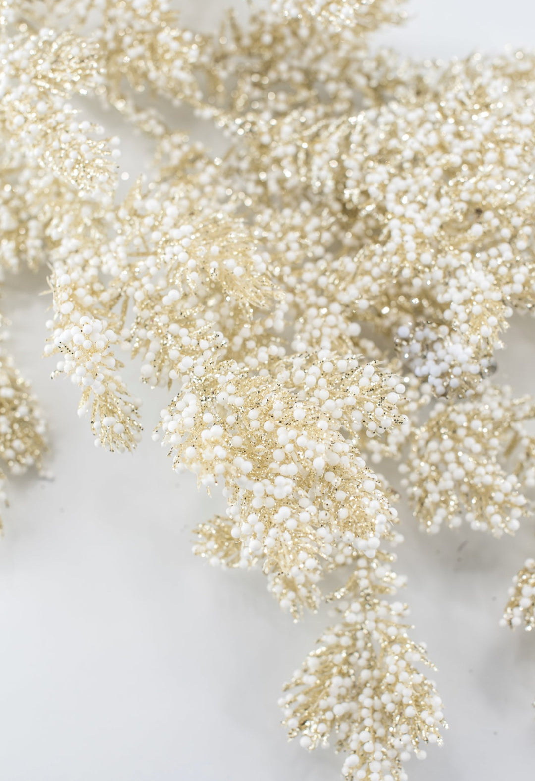 Champagne Gold & White Glittered Mini Berry Spray - 30" - Greenery MarketXBS233-CN/WH