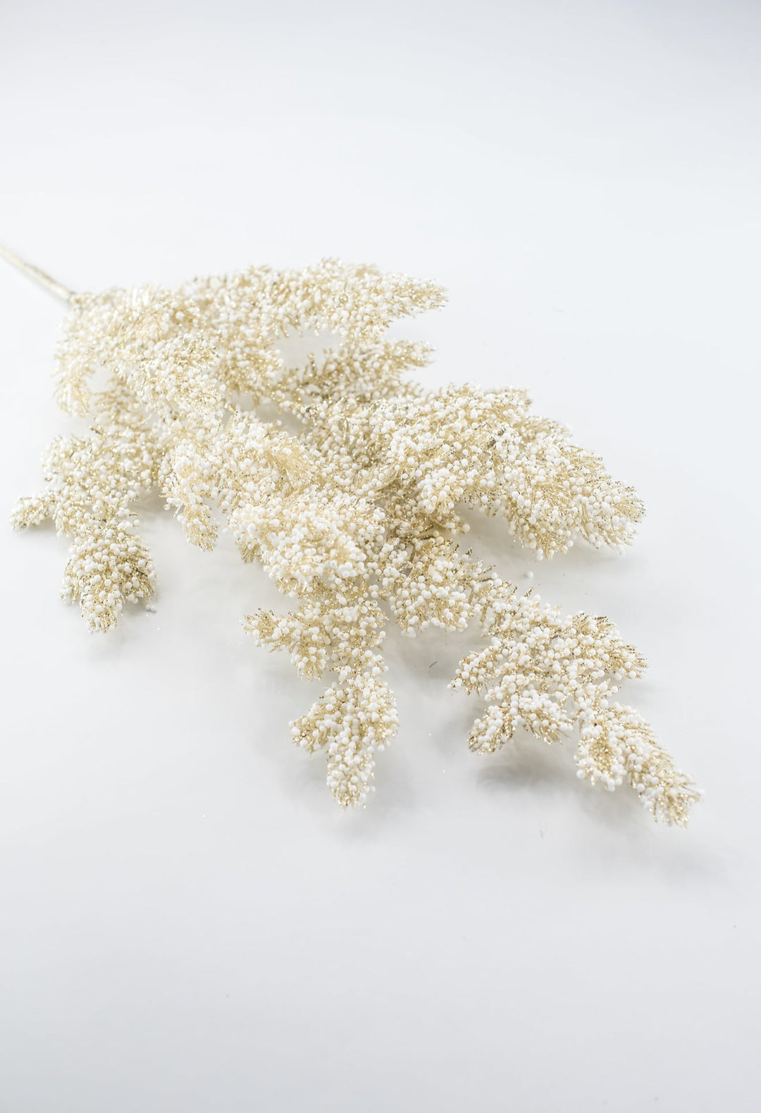 Champagne Gold & White Glittered Mini Berry Spray - 30" - Greenery MarketXBS233-CN/WH