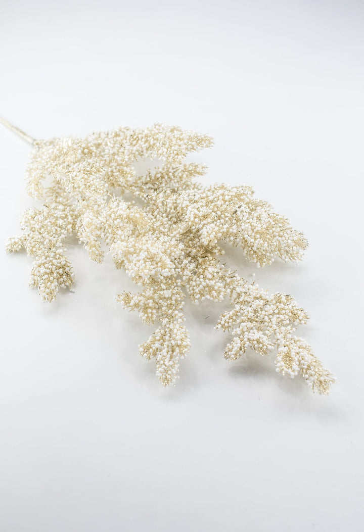 Champagne Gold & White Glittered Mini Berry Spray - 30" - Greenery MarketXBS233-CN/WH