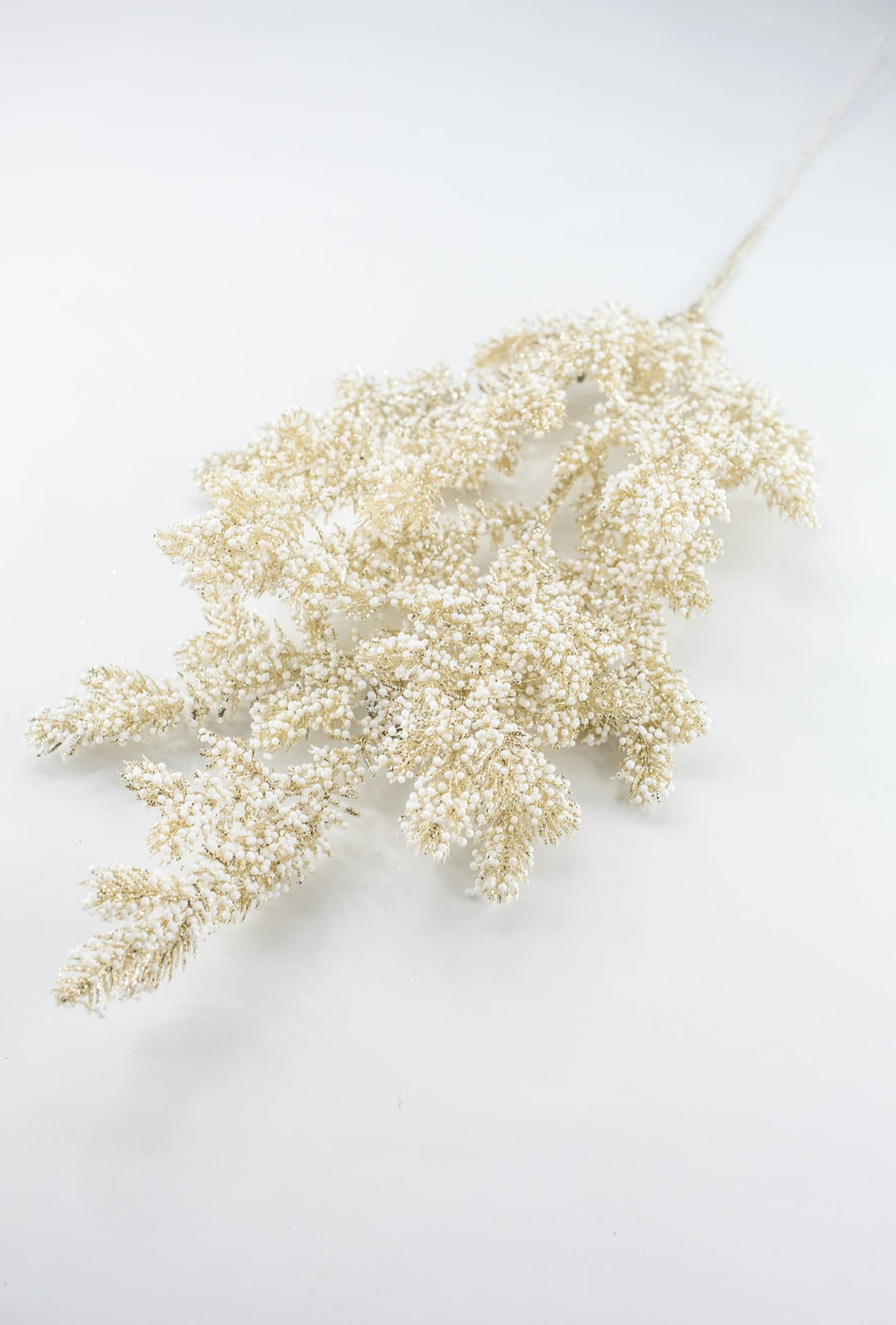 Champagne Gold & White Glittered Mini Berry Spray - 30" - Greenery MarketXBS233-CN/WH