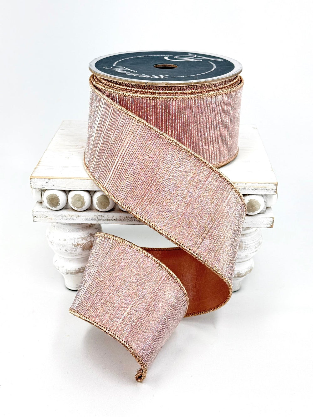 Champagne Manhattan 2.5” wired farrisilk ribbon - AS - IS - Greenery MarketRibbons & TrimRZ689-93