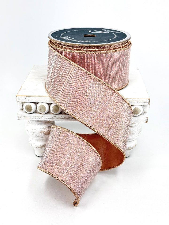 Champagne Manhattan 2.5” wired farrisilk ribbon - AS - IS - Greenery MarketRibbons & TrimRZ689-93