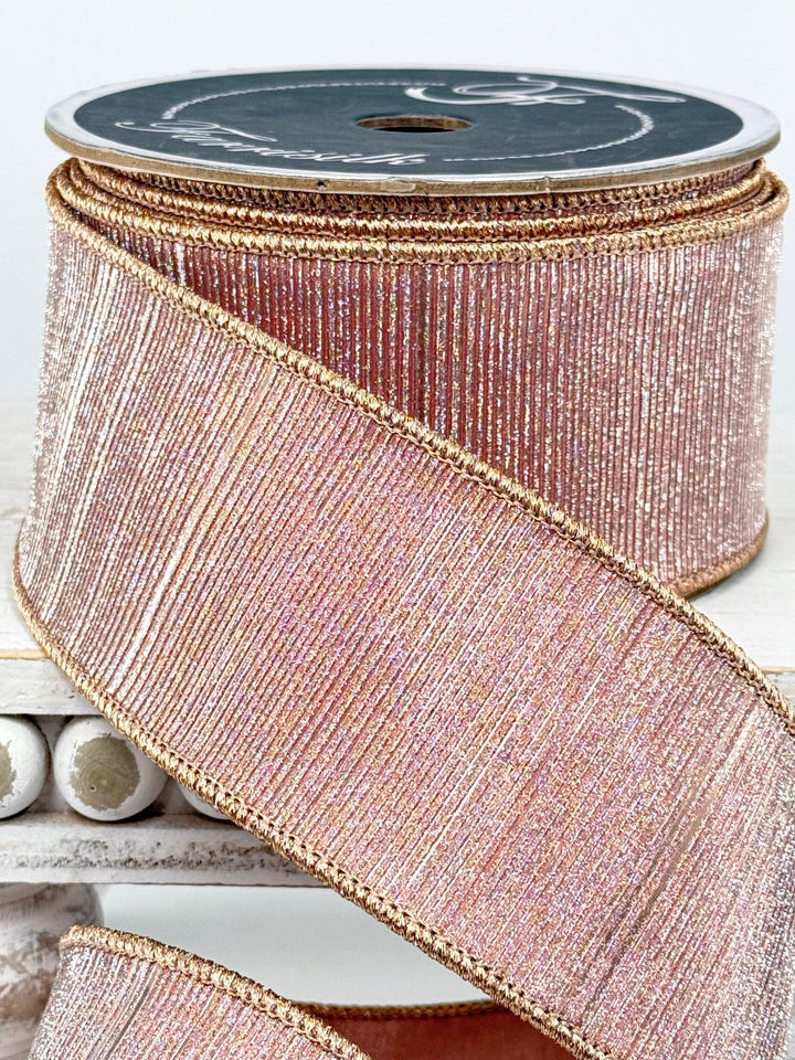 Champagne Manhattan 2.5” wired farrisilk ribbon - AS - IS - Greenery MarketRibbons & TrimRZ689-93