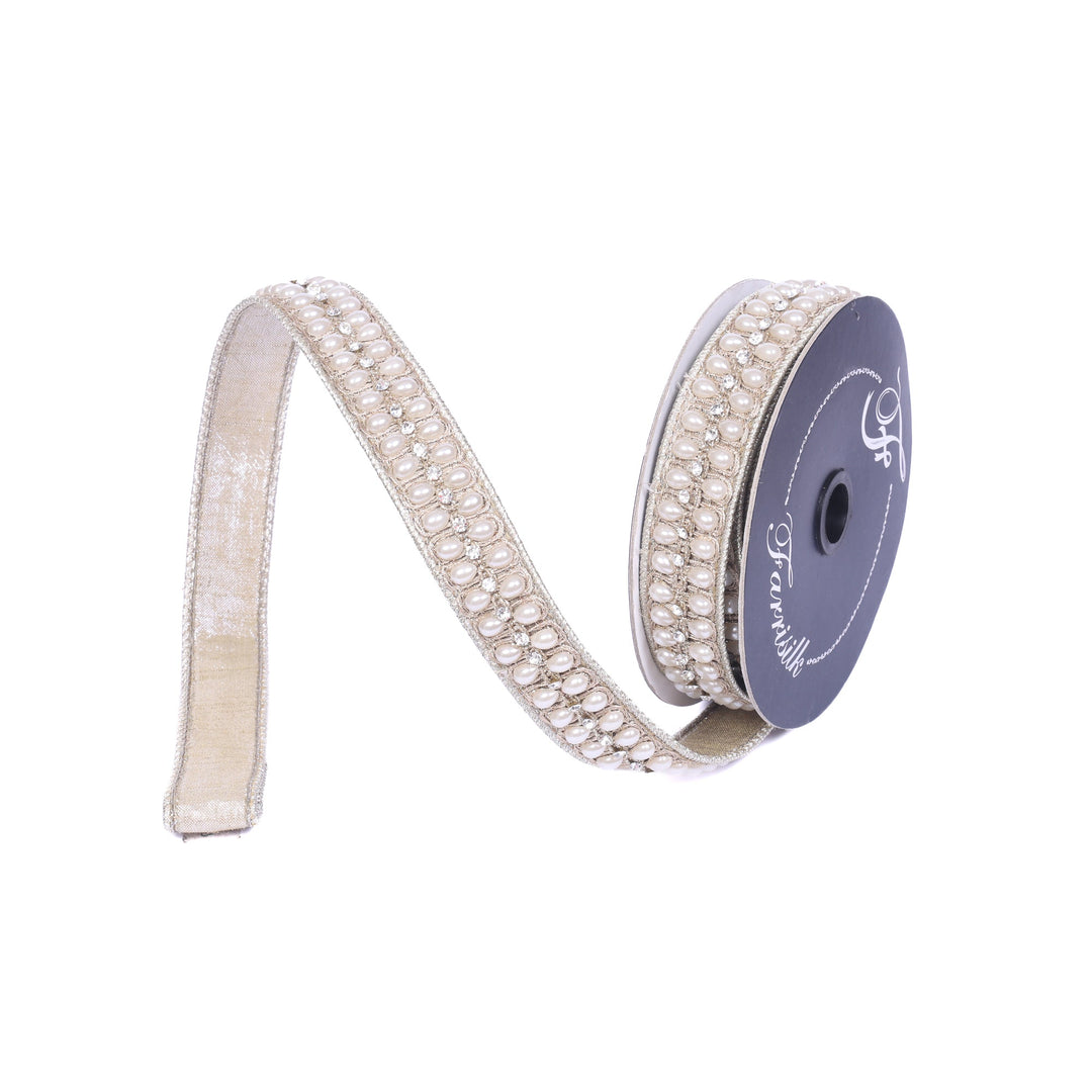 Champagne Pendeloque Farrisilk Wired Ribbon - 1" - Greenery MarketRK901-93