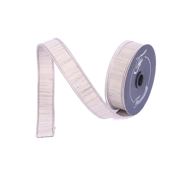 Champagne Shimmering Silk Farrisilk Wired Ribbon - 1" - Greenery MarketRK879-93