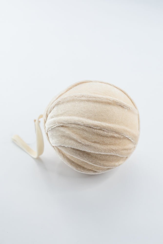 Champagne Velvet Ball Ornament - 4.7" - Greenery MarketOrnaments278122