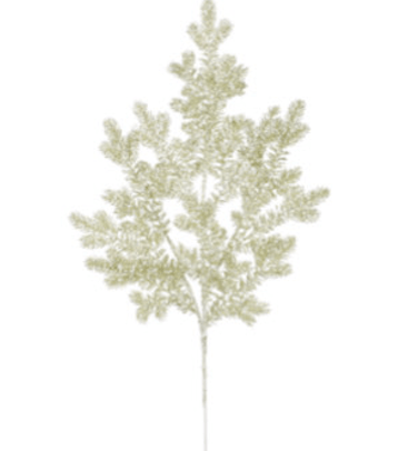 Champagne & White Glittered Mini Berry Spray - 30" - Greenery MarketXBS233-CN/WH