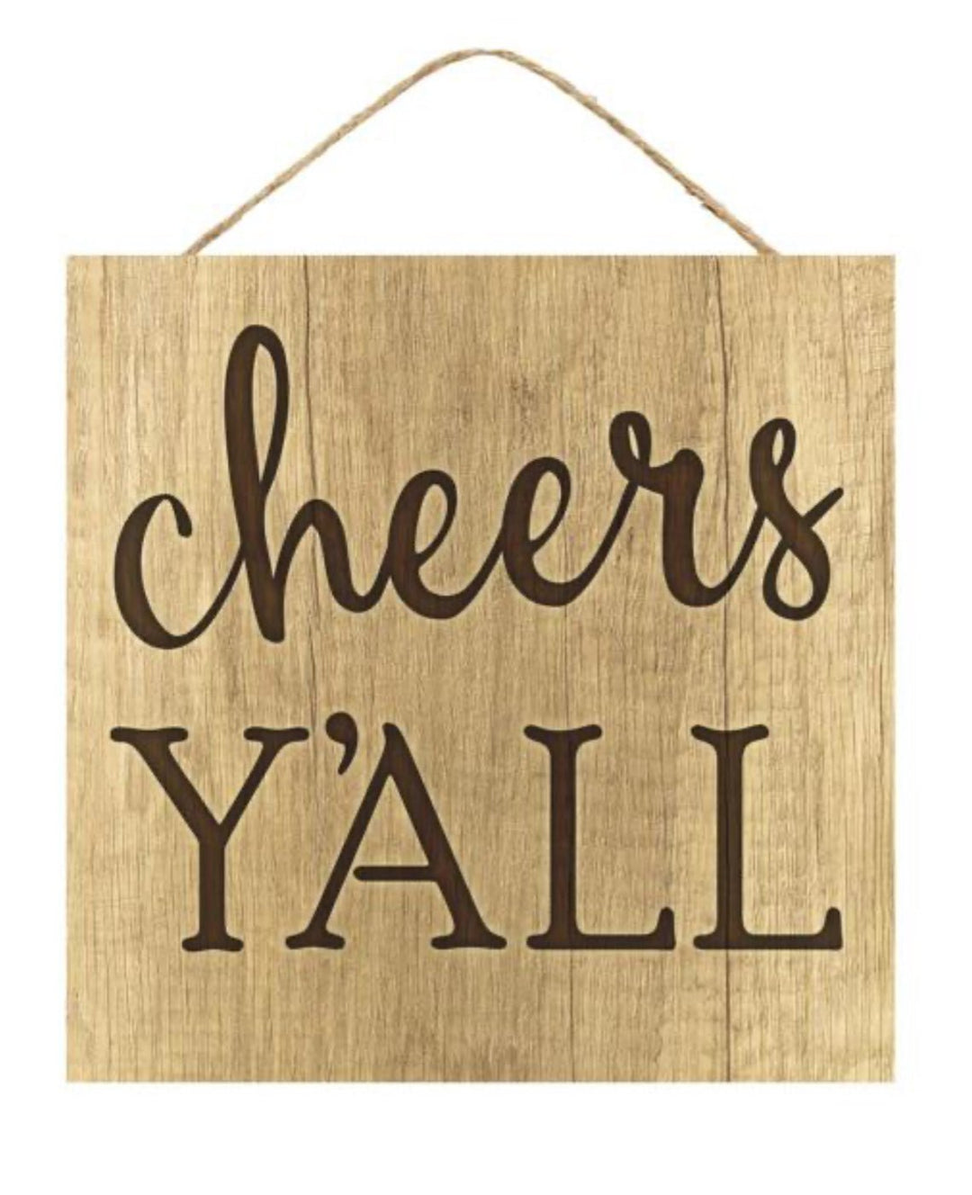 Cheers y’all 10” square sign - Greenery Marketsigns for wreathsAP7130