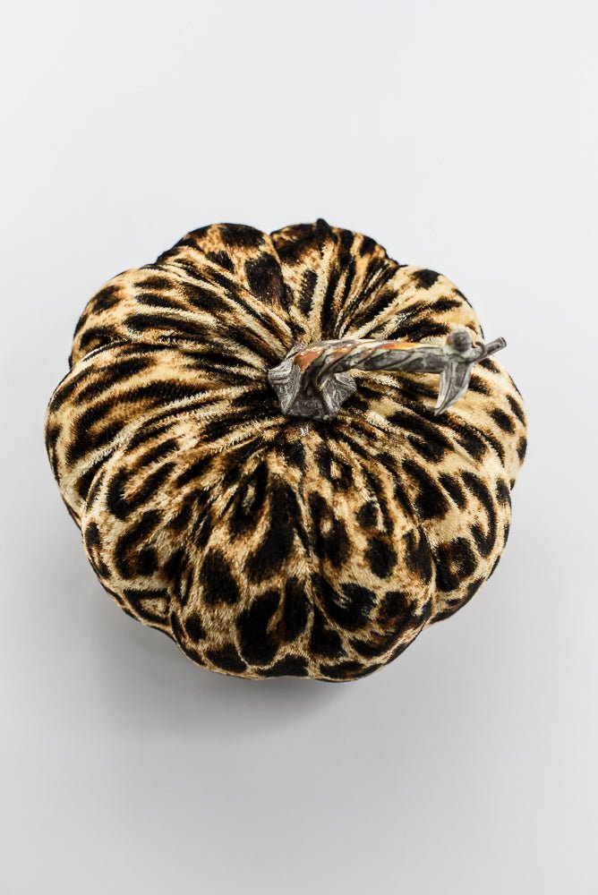 Cheetah fabric pumpkin lg - Greenery MarketPicks56742lg