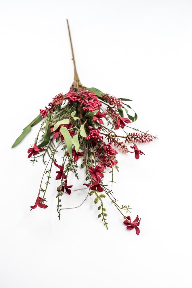 Christmas Fern and berry spray - red 63526 - Greenery MarketArtificial Flora63526 - RD