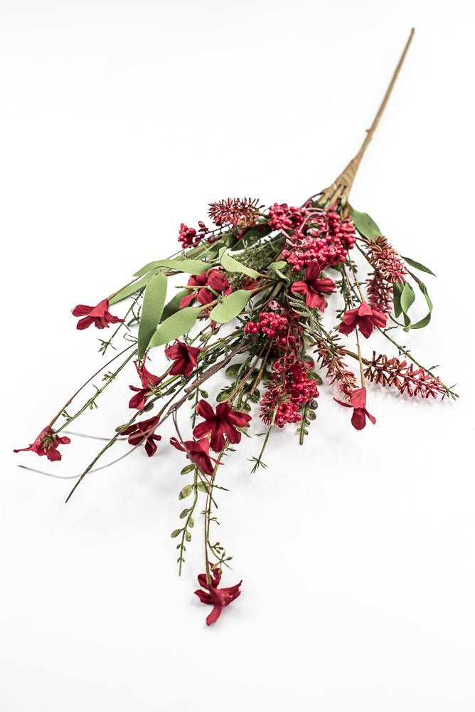 Christmas Fern and berry spray - red 63526 - Greenery MarketArtificial Flora63526 - RD