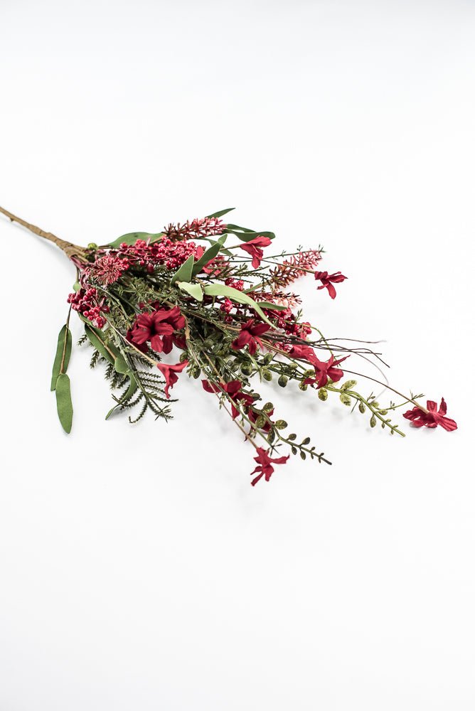 Christmas Fern and berry spray - red 63526 - Greenery MarketArtificial Flora63526 - RD