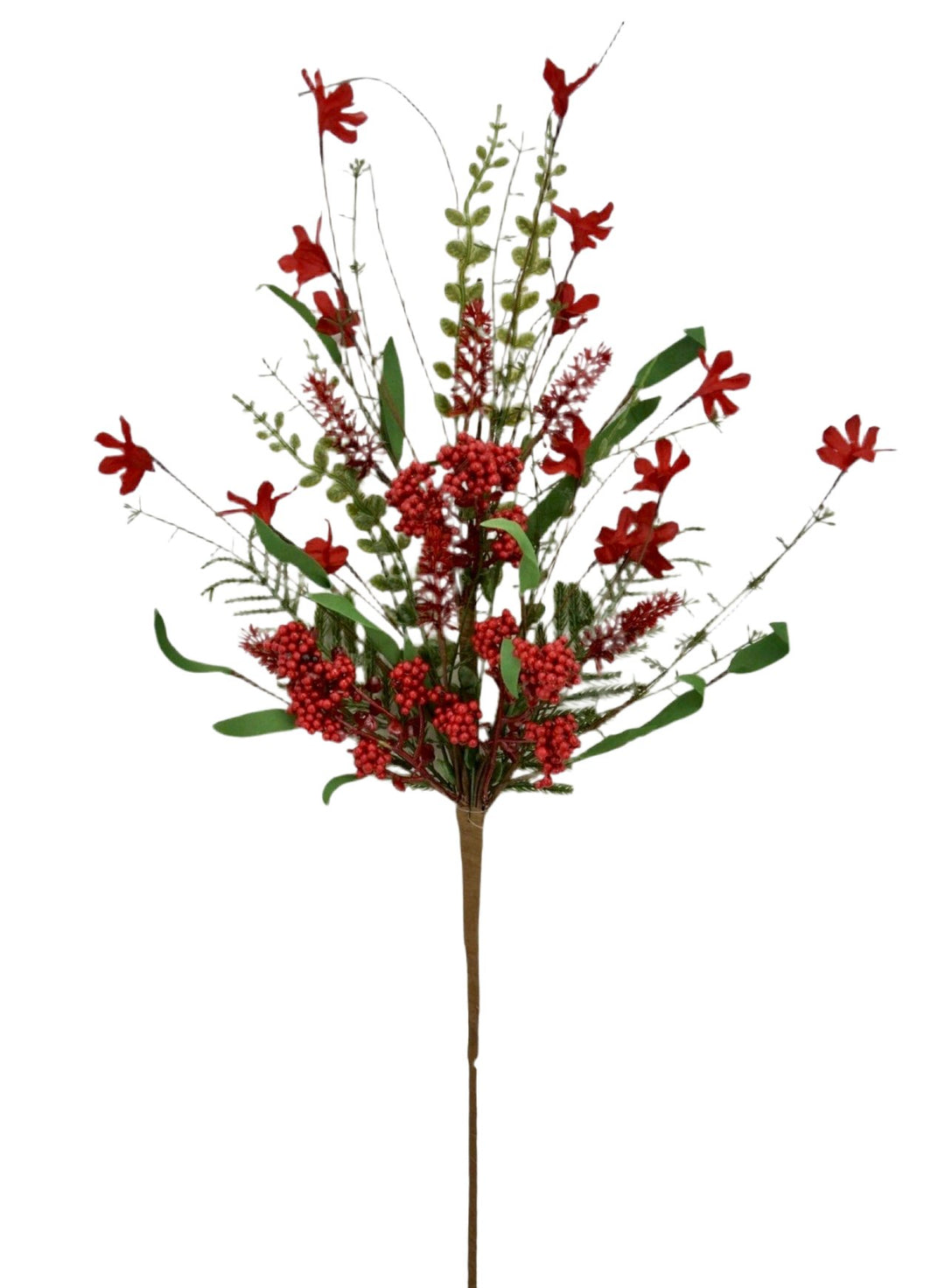 Christmas Fern and berry spray - red 63526 - Greenery MarketArtificial Flora63526 - RD