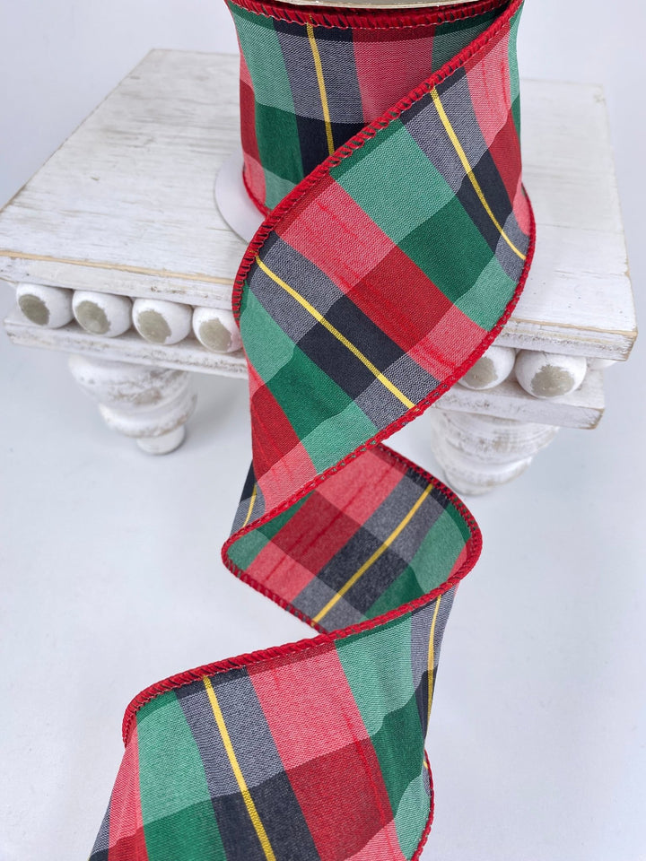 Christmas Plaid wired ribbon 2.5” - Greenery MarketRibbons & Trim165983