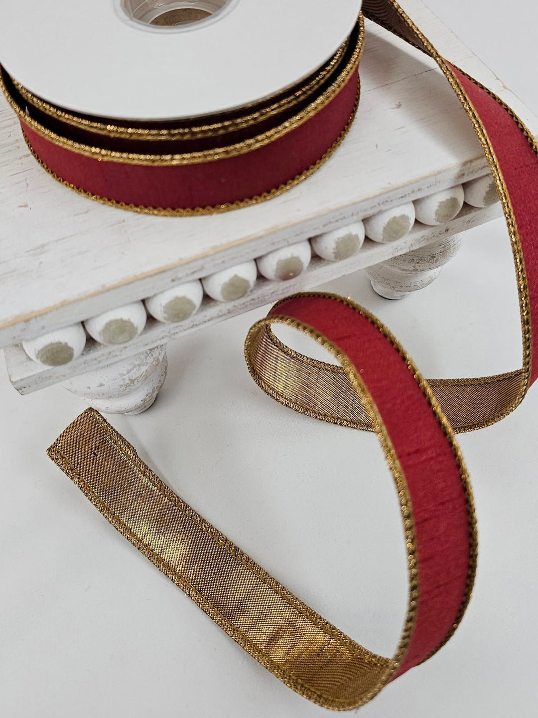 Cinnamon Metallic Double Fused Ribbon - 1" - Greenery MarketXR603/10CIN