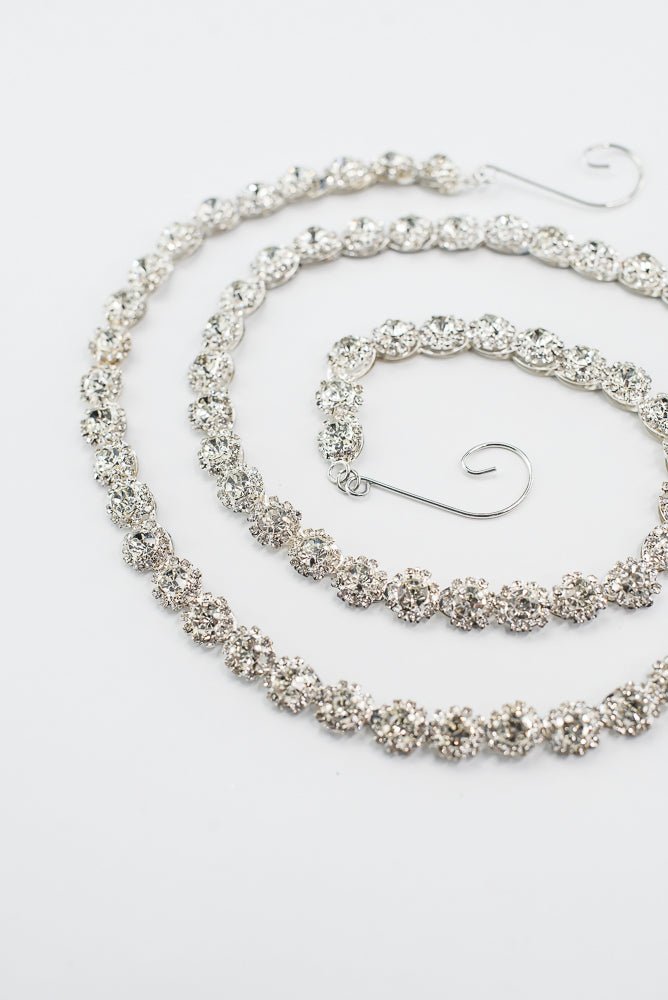 Clear Round Cut Crystal Chain Garland With Hooks - 36" - Greenery MarketAC524CL