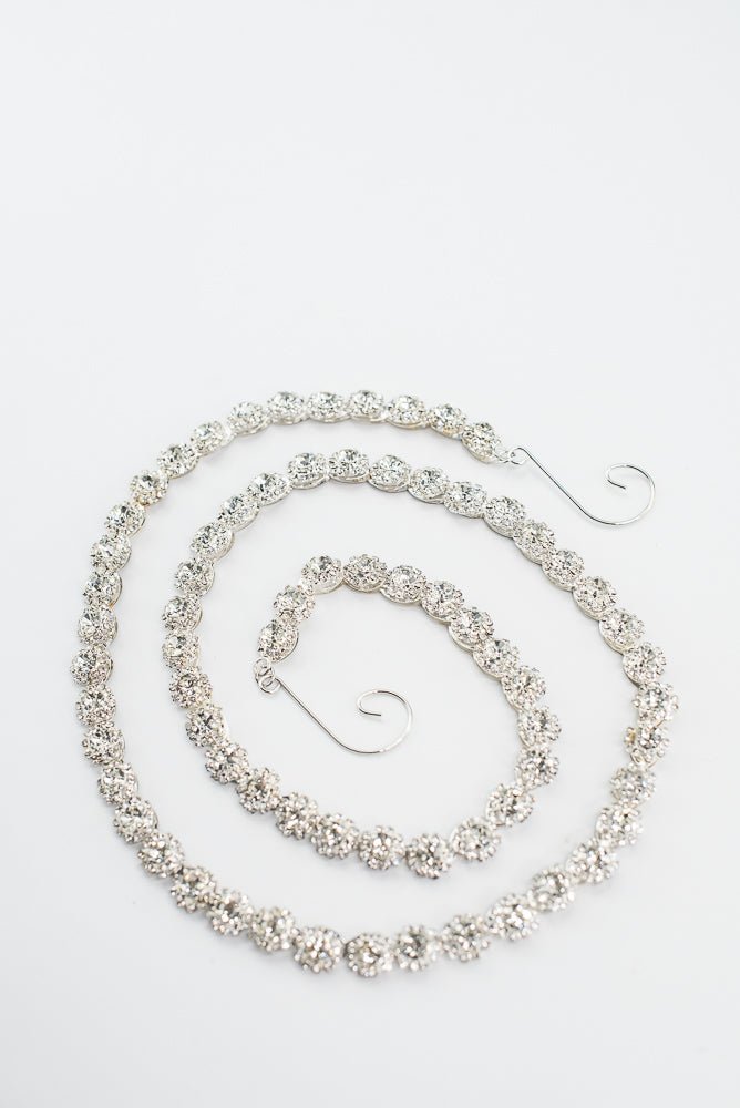 Clear Round Cut Crystal Chain Garland With Hooks - 36" - Greenery MarketAC524CL